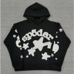 Sp5der Black Crewneck Sweater
